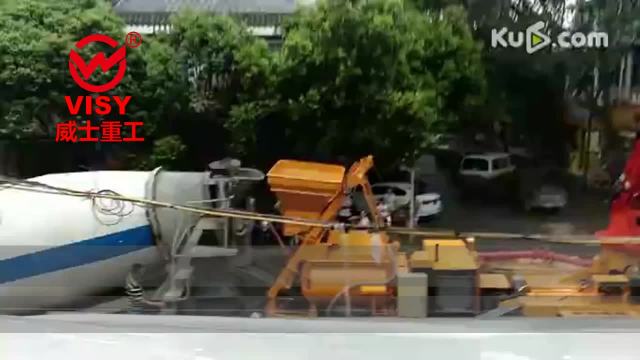 28米攪拌天泵攪拌泵車眉山市施工視頻